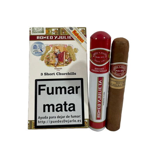ROMEO Y JULIETA SHORT CHURCHILLS 3s 罗密欧与朱丽叶 短丘吉尔 纸盒铝管 3支/盒