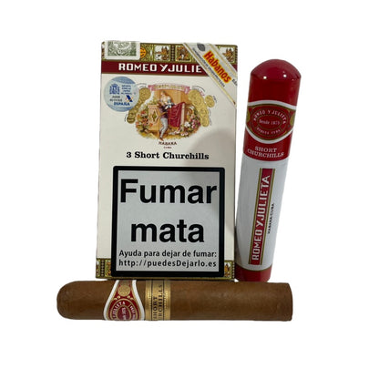 ROMEO Y JULIETA SHORT CHURCHILLS 3s 罗密欧与朱丽叶 短丘吉尔 纸盒铝管 3支/盒