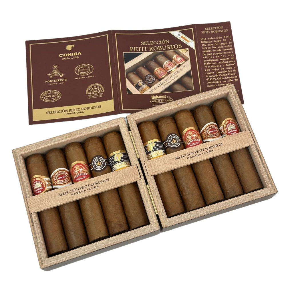 COMBINACIONES   SELECCION PETIT ROBUSTOS 10s  哈伯纳斯精选组合 精选雪茄礼盒 小罗伯图混合十支装  10支/盒