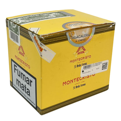 MONTECRISTOS MEDIA CORONA  25s   蒙特  半皇冠纸盒 5支×5盒 25支／盒