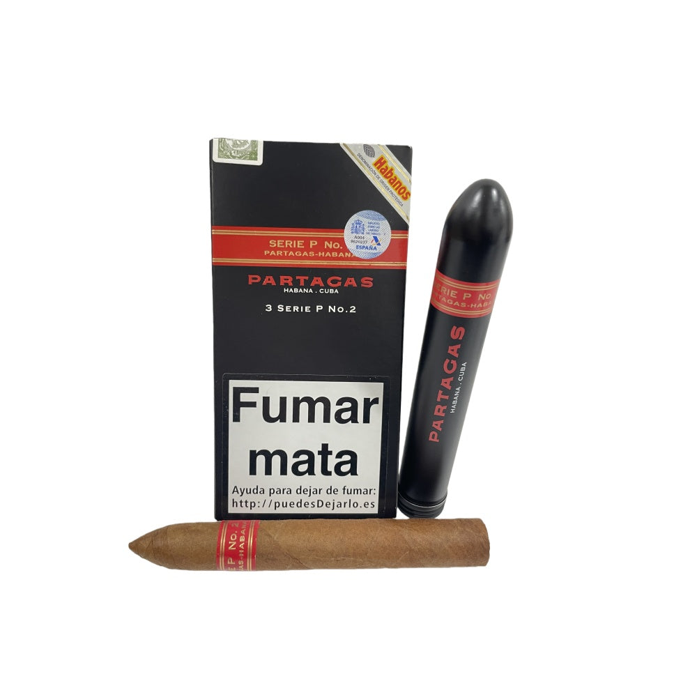 PARTAGAS SERIE P No.2 TUBOS 3s 帕特加斯 P2号 纸盒铝管 3支/盒