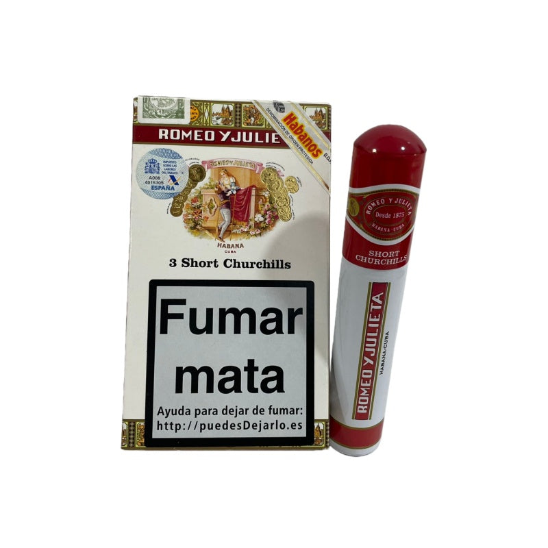 ROMEO Y JULIETA SHORT CHURCHILLS 3s 罗密欧与朱丽叶 短丘吉尔 纸盒铝管 3支/盒