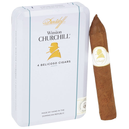 DAVIDOFF WINSTON CHURCHILL BELICOSO 20s 大卫杜夫 温斯顿 丘吉尔 小鱼雷 铁盒 4支/盒 X 5盒