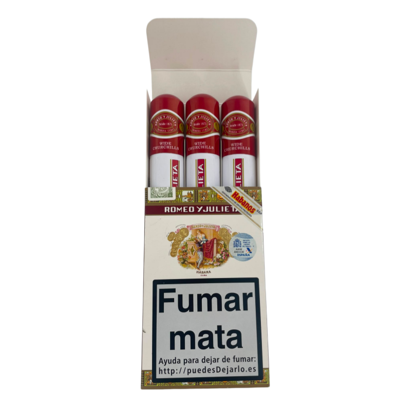 ROMEO Y JULIETA WIDE CHURCHILS  3s 罗密欧与朱丽叶 宽丘吉尔 小盒铝管 3支/盒