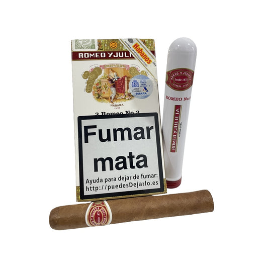 ROMEO Y JULIETA No.3 TUBO 3s 罗密欧与朱丽叶 三号纸盒铝管 3支/盒