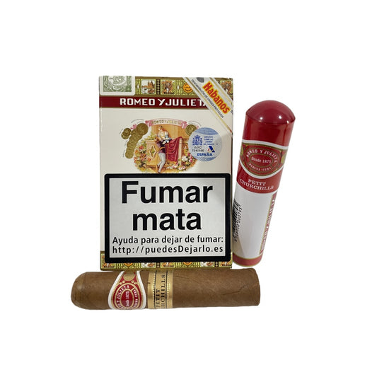 ROMEO Y JULIETA PETIT CHURCHILLS TUBOS 3s 罗密欧与朱丽叶 小丘吉尔纸盒铝管 3支/盒