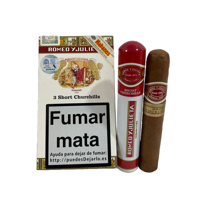 ROMEO Y JULIETA SHORT CHURCHILLS 3s 罗密欧与朱丽叶 短丘吉尔 纸盒铝管 3支/盒