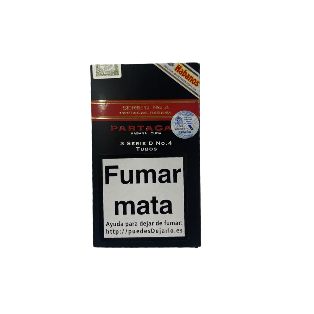 PARTAGAS SERIE D No.4 TUBOS 3s 帕特加斯 D4号 纸盒铝管 3支/盒