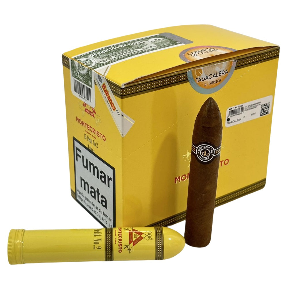 MONTECRISTOS  PETIT N.2 tubo 15s  蒙特 小二号纸盒铝管 15支／盒