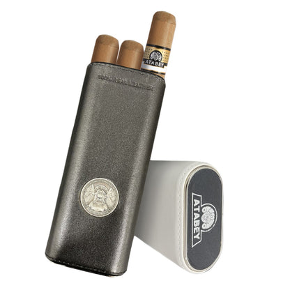 Atabey Pure Leather Cigar Box 阿塔贝 纯皮革 三支装 雪茄盒
