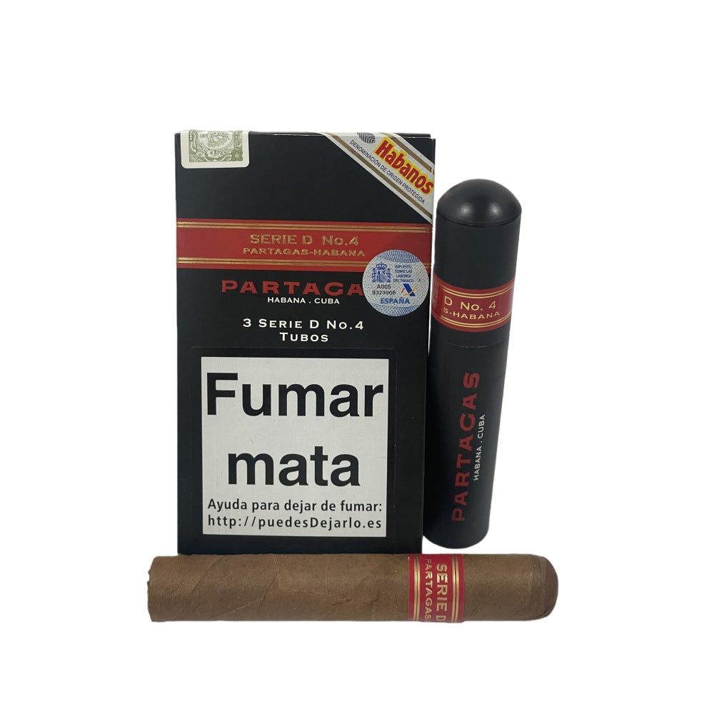 PARTAGAS SERIE D No.4 TUBOS 3s 帕特加斯 D4号 纸盒铝管 3支/盒