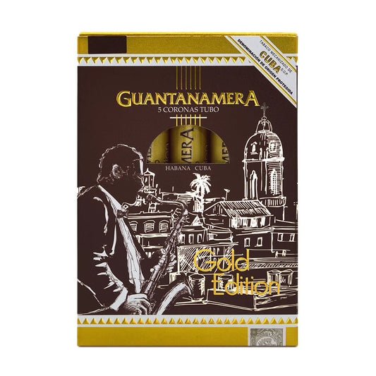 GUANTANAMERA CORONAS TUBO GOLD EDITION 5s 关塔纳摩 高朗拿 金筒限定版 5支/盒