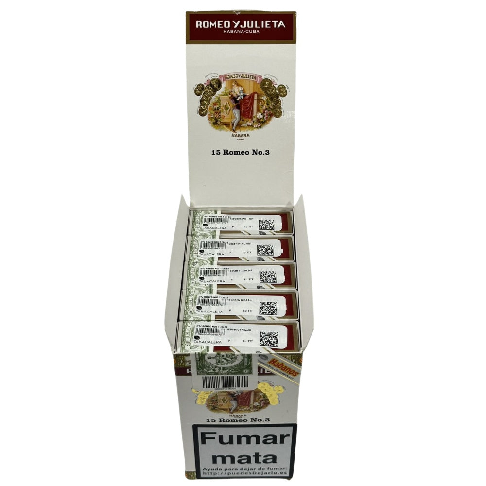 ROMEO Y JULIETA No.3 TUBO 15s 罗密欧与朱丽叶 三号纸盒铝管 15支/盒