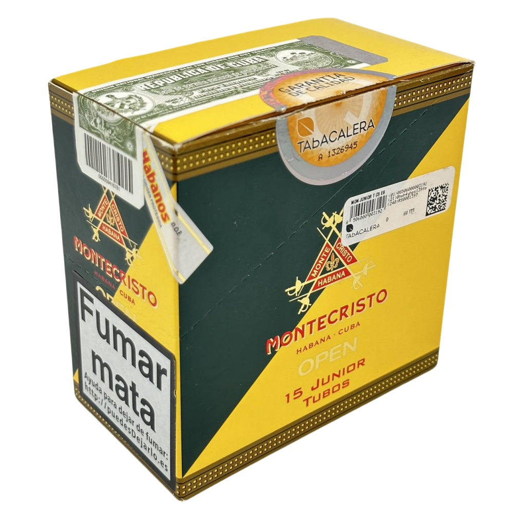MONTECRISTO JUNIOR TUBO 15s 蒙特 少年纸盒铝管 15支/盒